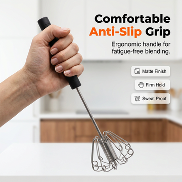🍳🔥 2 kaufen, 1 gratis! Rostfreier Handquirl mit rutschfestem Griff